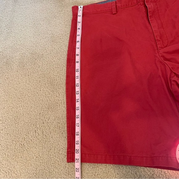 Banana Republic Factory Red Flat Front Chino Shorts- Sz 38 - Picture 10 of 11
